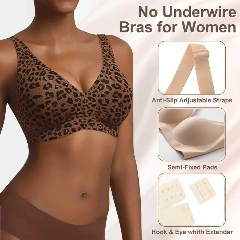 Push Up Leopard Bra